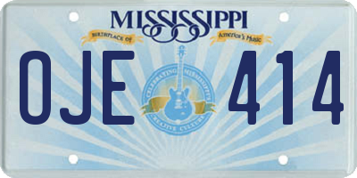 MS license plate OJE414