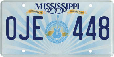 MS license plate OJE448