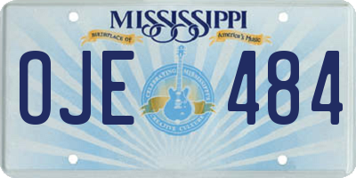 MS license plate OJE484