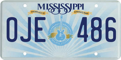 MS license plate OJE486