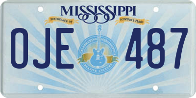 MS license plate OJE487