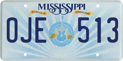 MS license plate OJE513