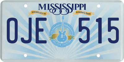MS license plate OJE515