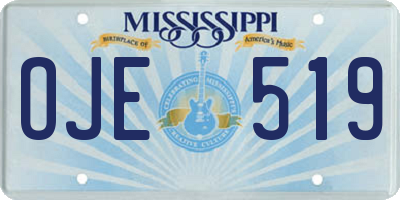 MS license plate OJE519