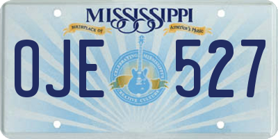 MS license plate OJE527