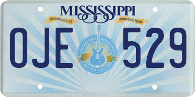 MS license plate OJE529