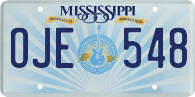 MS license plate OJE548