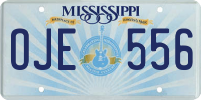 MS license plate OJE556
