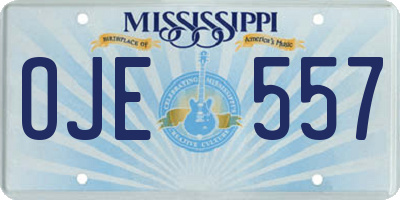 MS license plate OJE557