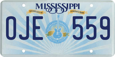 MS license plate OJE559