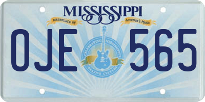 MS license plate OJE565