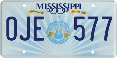 MS license plate OJE577