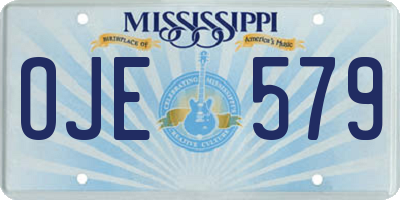 MS license plate OJE579