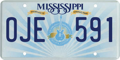 MS license plate OJE591