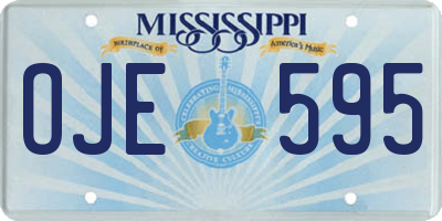 MS license plate OJE595