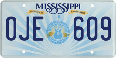 MS license plate OJE609