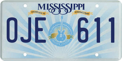 MS license plate OJE611