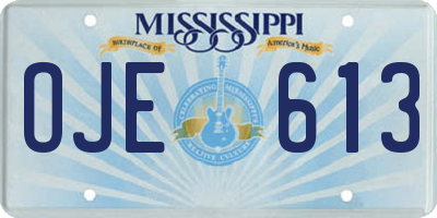 MS license plate OJE613