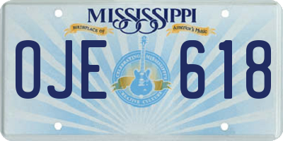 MS license plate OJE618