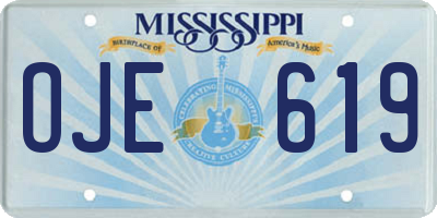 MS license plate OJE619