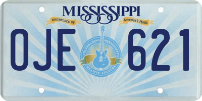 MS license plate OJE621