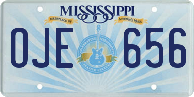 MS license plate OJE656