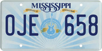 MS license plate OJE658
