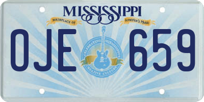 MS license plate OJE659