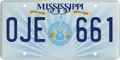 MS license plate OJE661