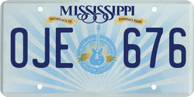 MS license plate OJE676