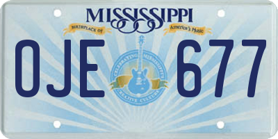 MS license plate OJE677
