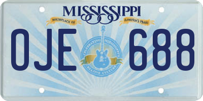MS license plate OJE688