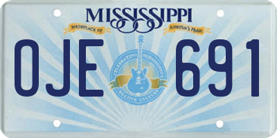 MS license plate OJE691