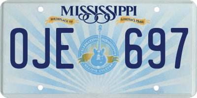 MS license plate OJE697