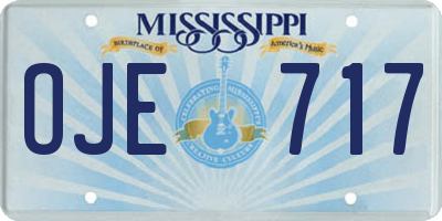 MS license plate OJE717