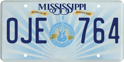 MS license plate OJE764