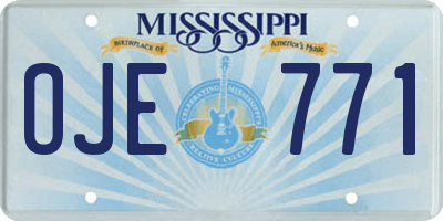 MS license plate OJE771