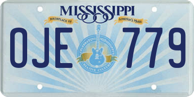 MS license plate OJE779