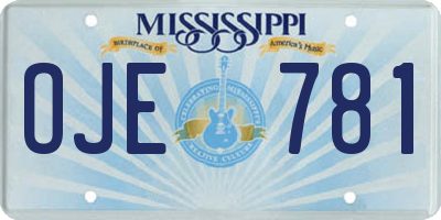 MS license plate OJE781