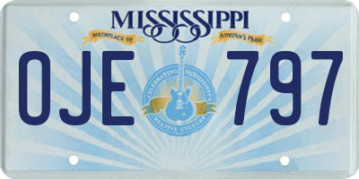MS license plate OJE797