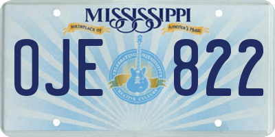 MS license plate OJE822