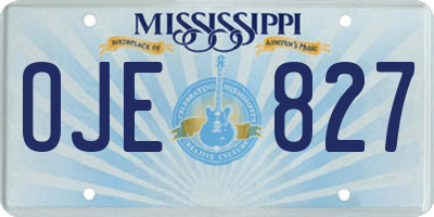 MS license plate OJE827