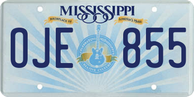 MS license plate OJE855