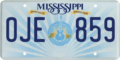 MS license plate OJE859