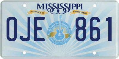 MS license plate OJE861