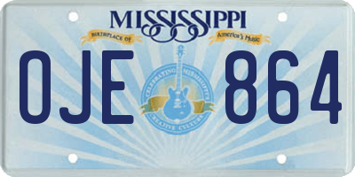MS license plate OJE864
