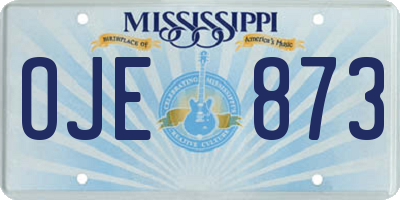 MS license plate OJE873