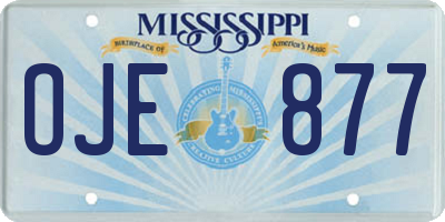 MS license plate OJE877