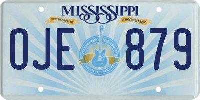 MS license plate OJE879