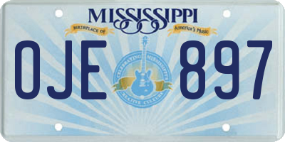 MS license plate OJE897